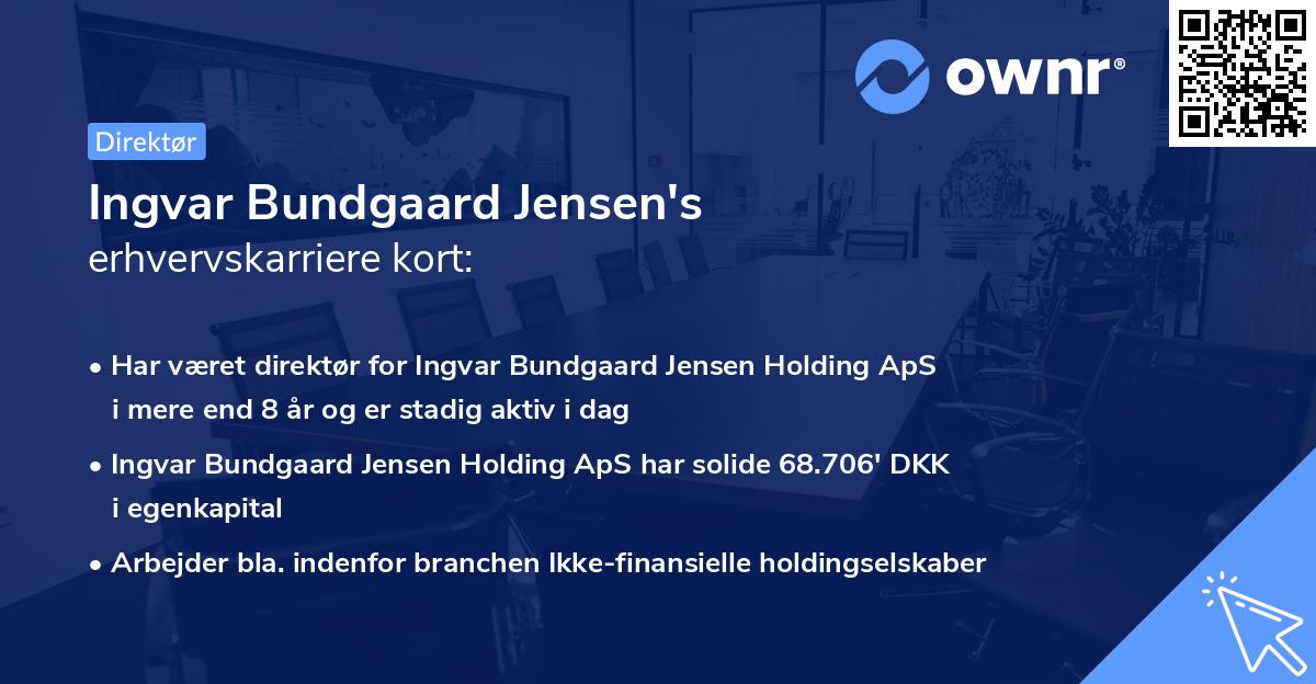 Ingvar Bundgaard Jensen's erhvervskarriere kort