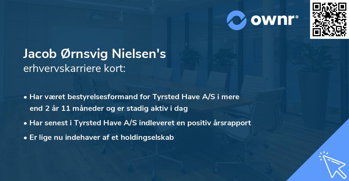 Jacob Ørnsvig Nielsen's erhvervskarriere kort
