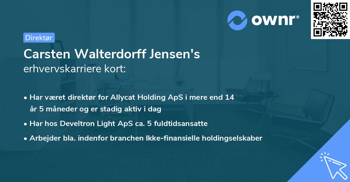 Carsten Walterdorff Jensen's erhvervskarriere kort