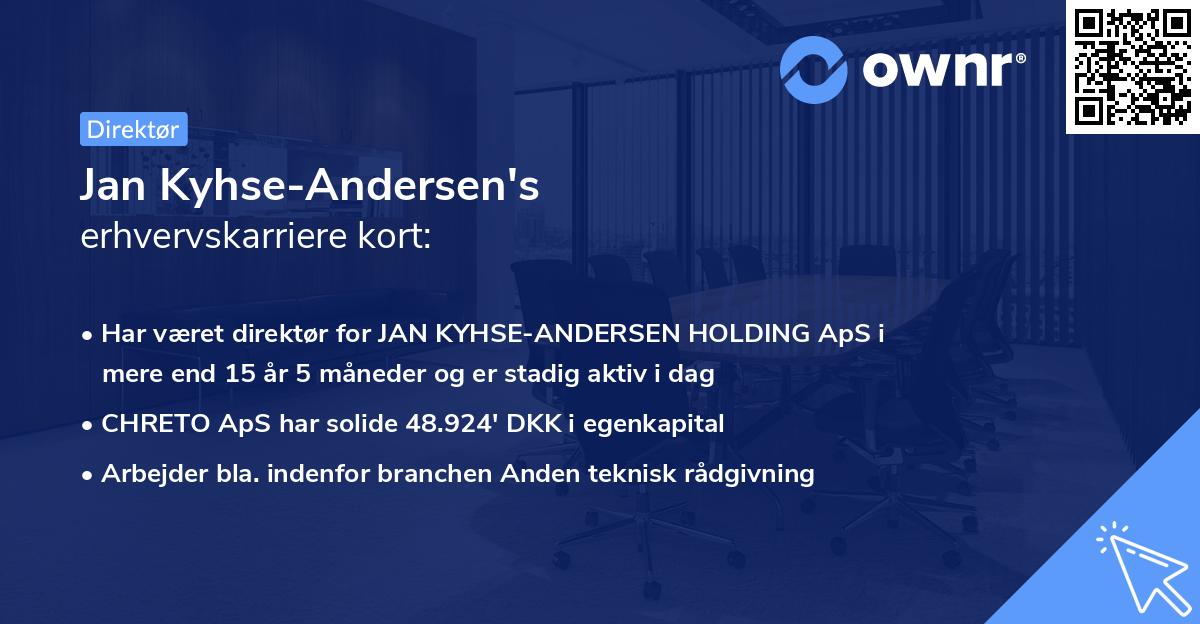 Jan Kyhse-Andersen's erhvervskarriere kort