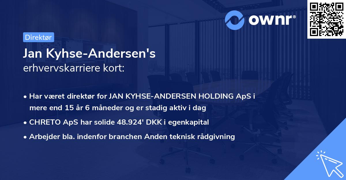 Jan Kyhse-Andersen's erhvervskarriere kort