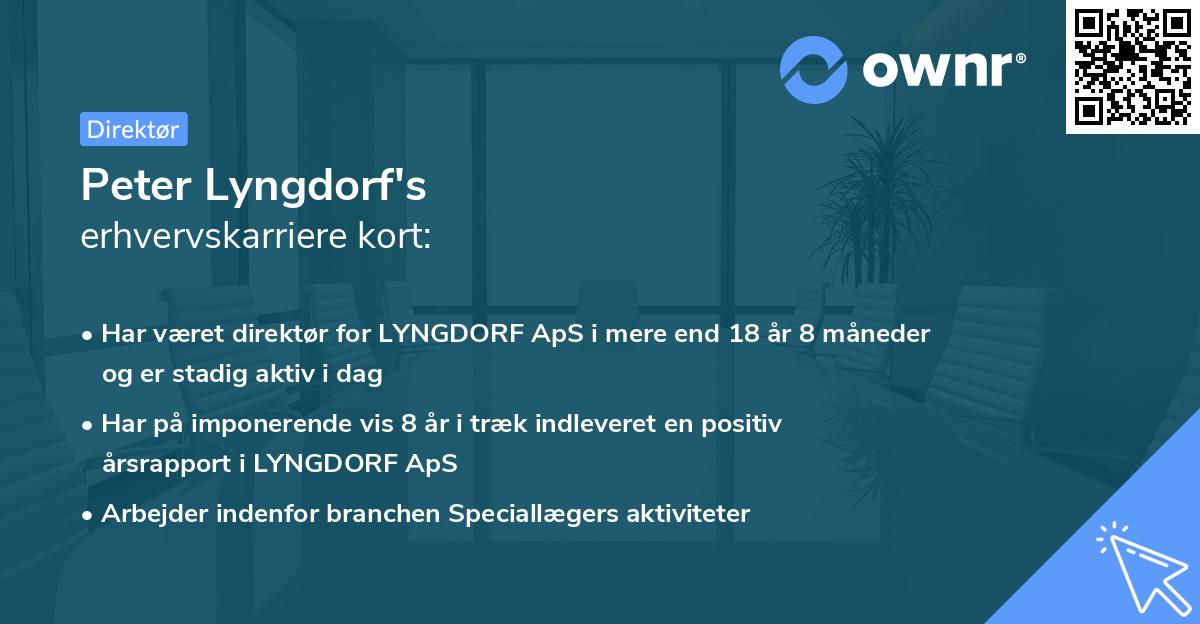 Peter Lyngdorf's erhvervskarriere kort