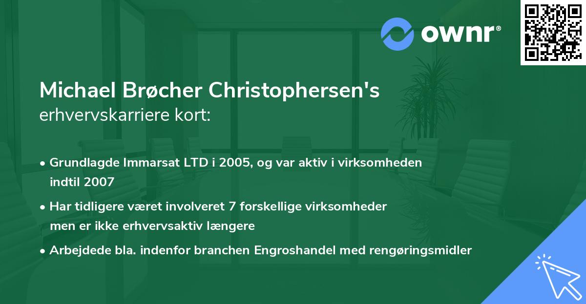 Michael Brøcher Christophersen's erhvervskarriere kort