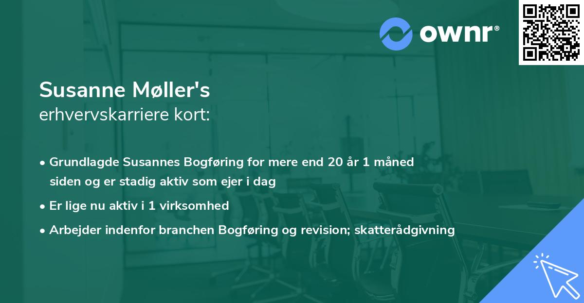 Susanne Møller's erhvervskarriere kort