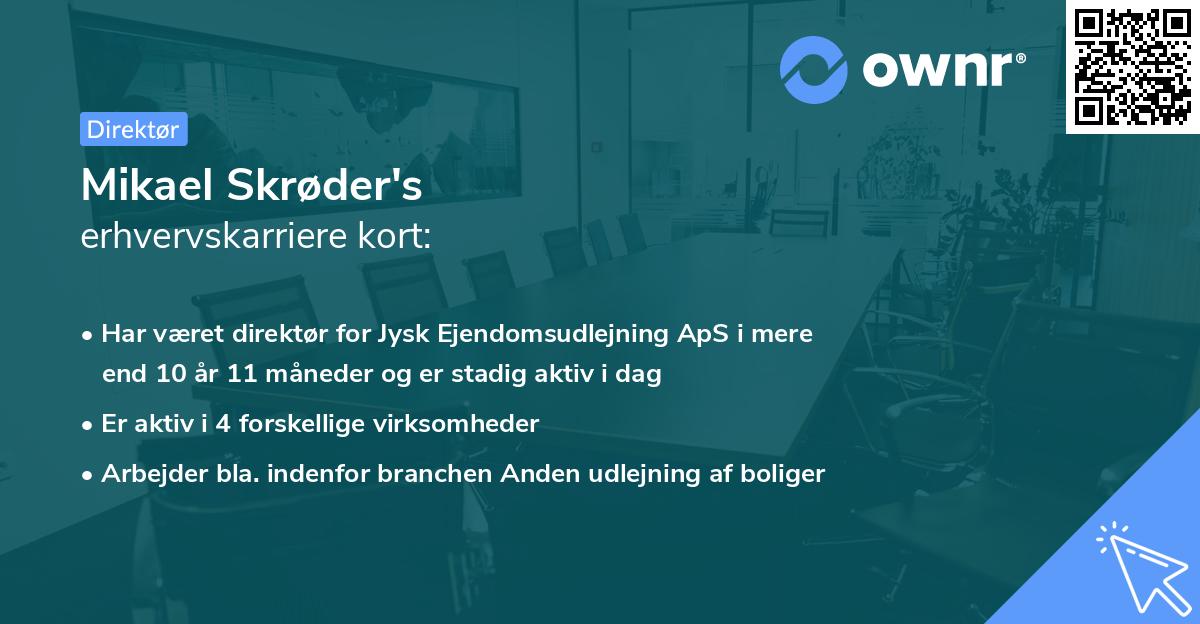 Mikael Skrøder's erhvervskarriere kort