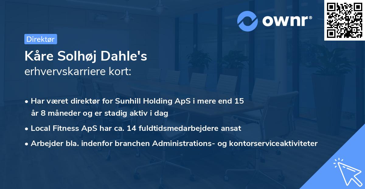 Kåre Solhøj Dahle's erhvervskarriere kort