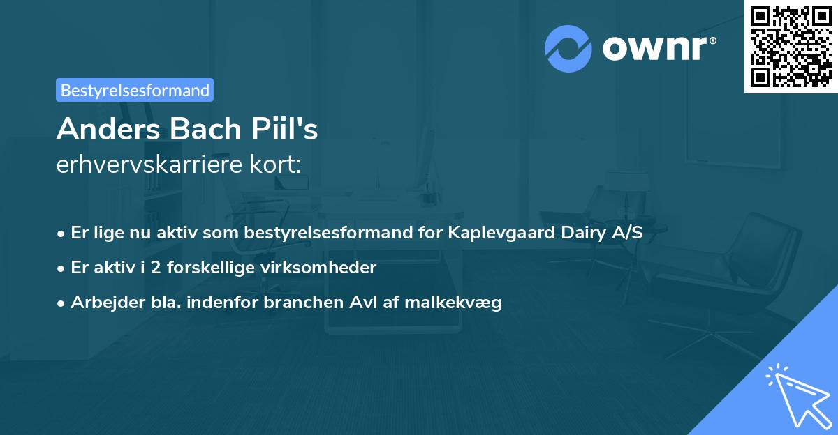 Anders Bach Piil's erhvervskarriere kort