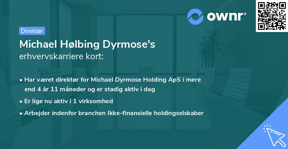 Michael Hølbing Dyrmose's erhvervskarriere kort
