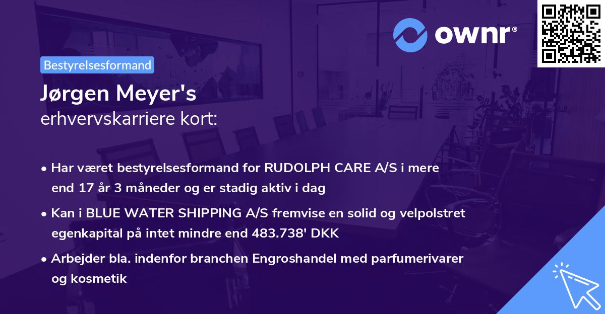 Jørgen Meyer's erhvervskarriere kort