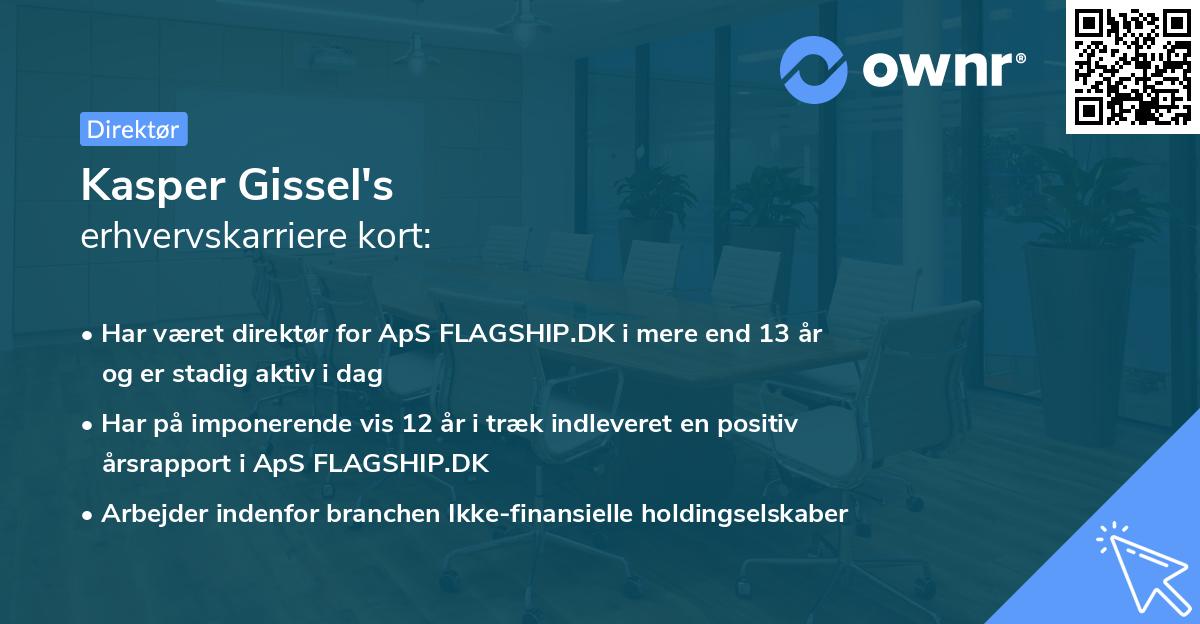 Kasper Gissel's erhvervskarriere kort