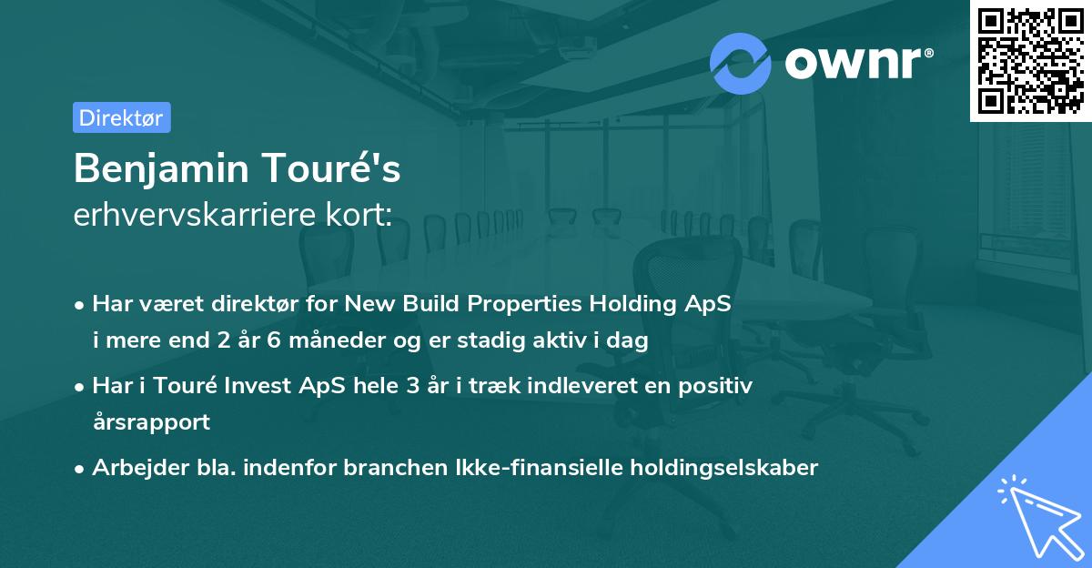 Benjamin Touré's erhvervskarriere kort