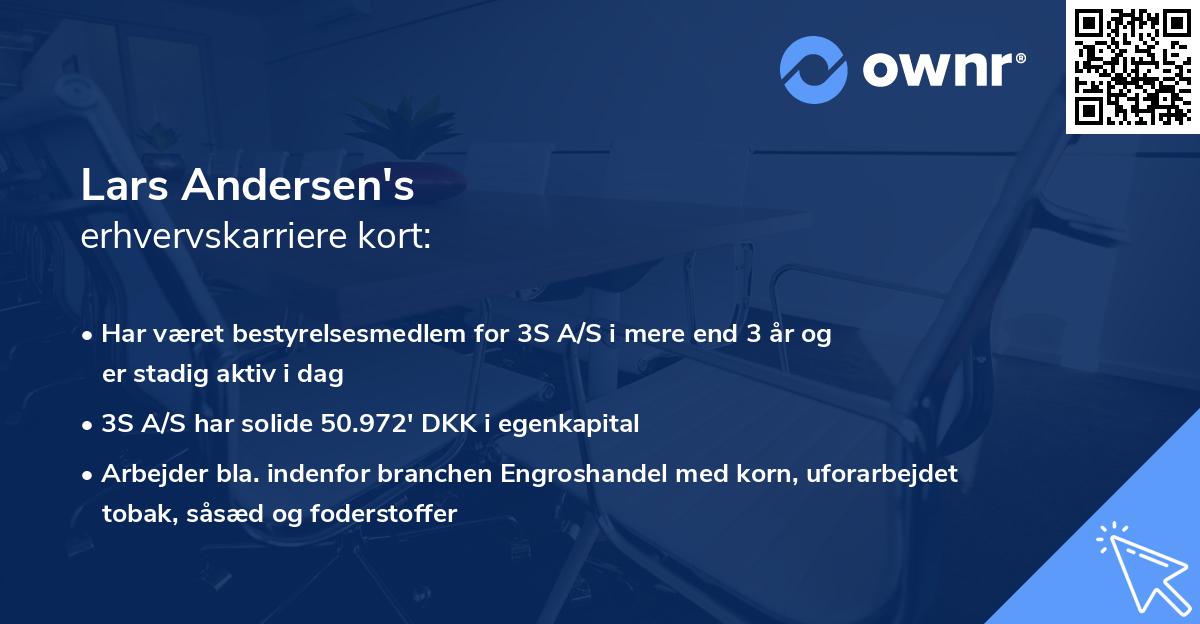 Lars Andersen's erhvervskarriere kort