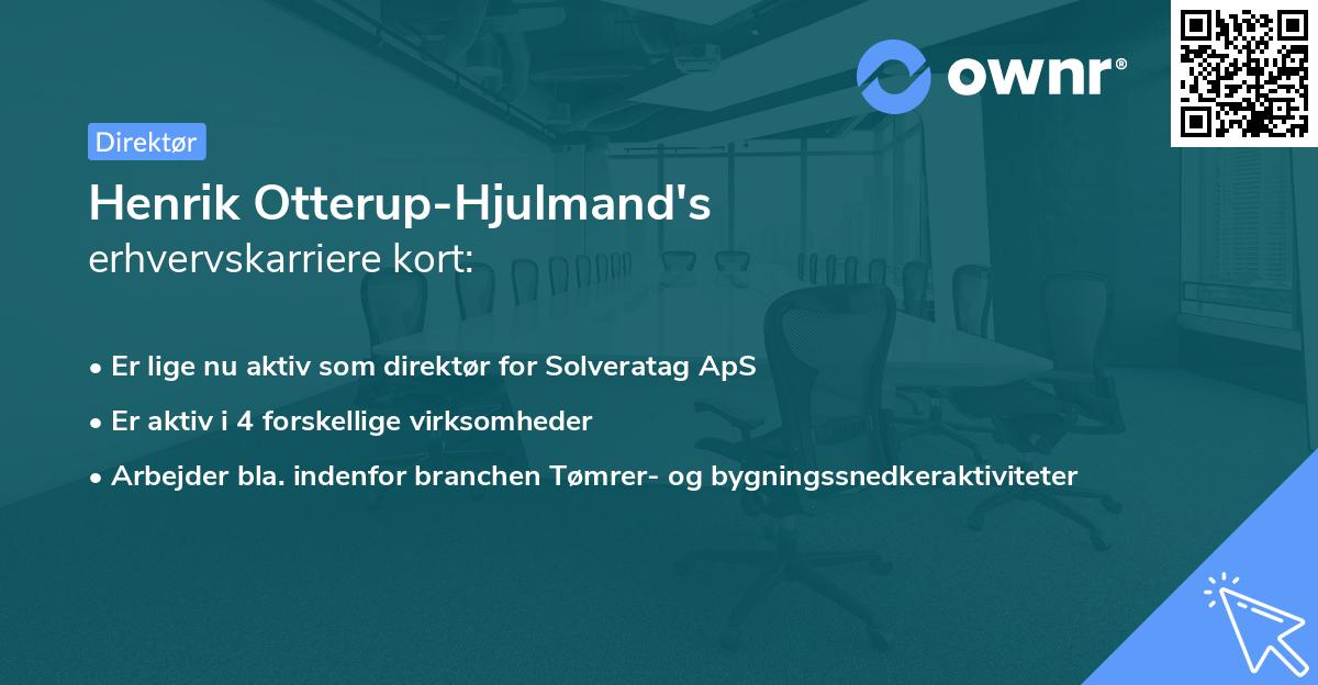 Henrik Otterup-Hjulmand's erhvervskarriere kort