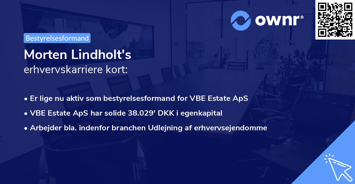 Morten Lindholt's erhvervskarriere kort