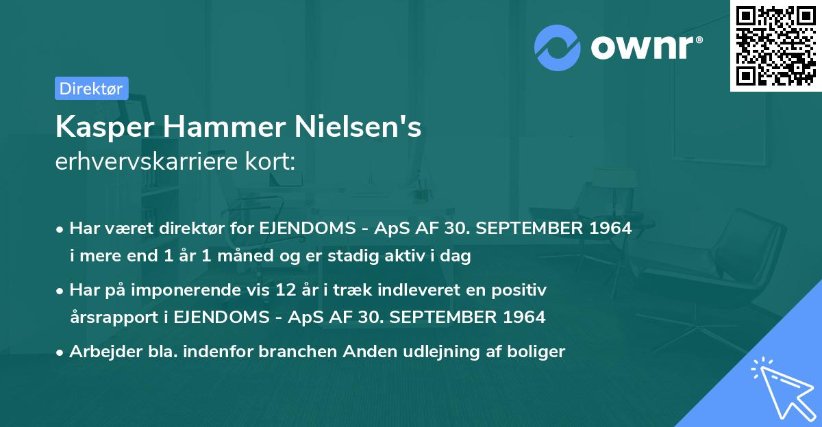 Kasper Hammer Nielsen's erhvervskarriere kort