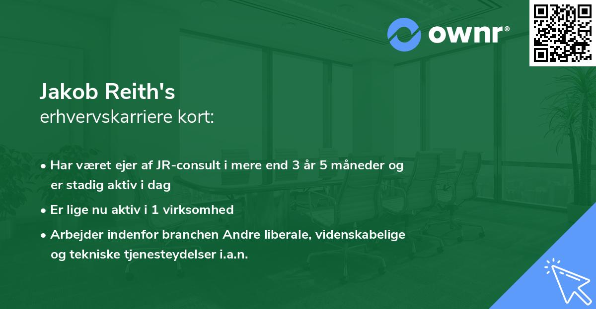 Jakob Reith's erhvervskarriere kort