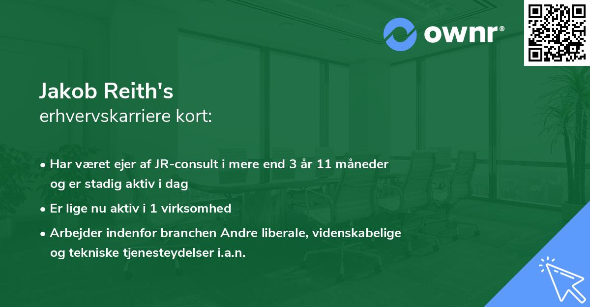 Jakob Reith's erhvervskarriere kort