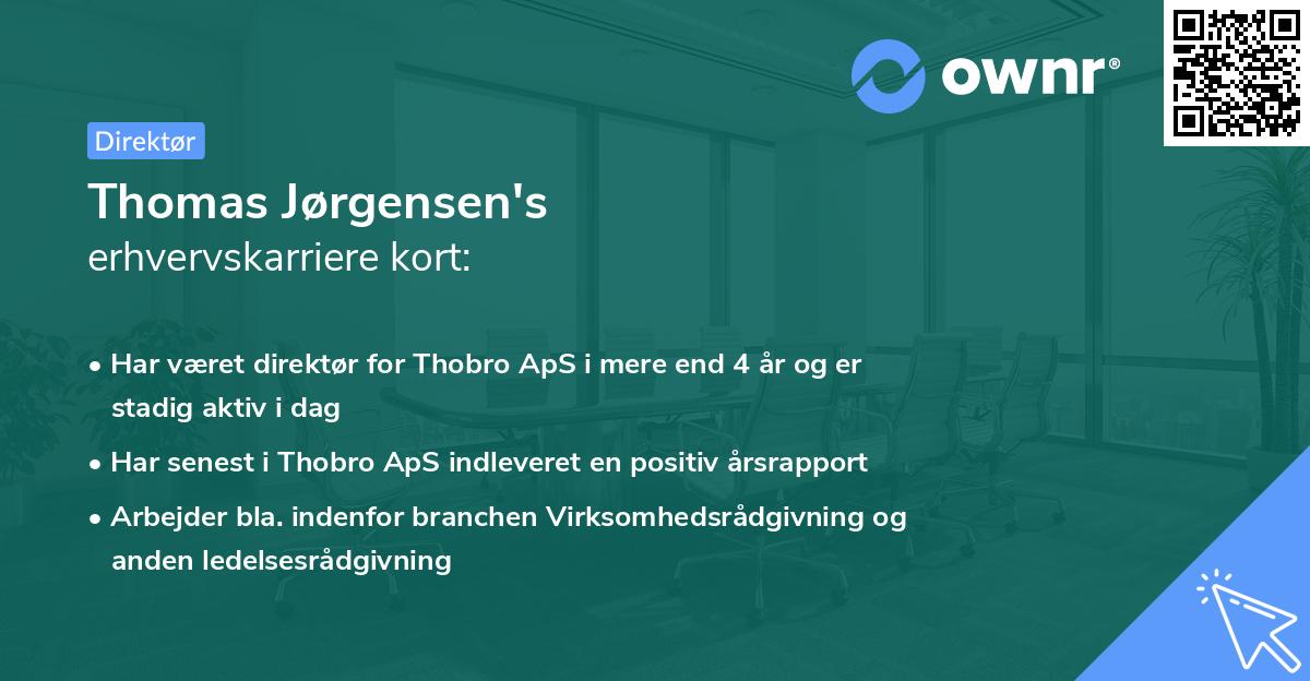 Thomas Jørgensen's erhvervskarriere kort