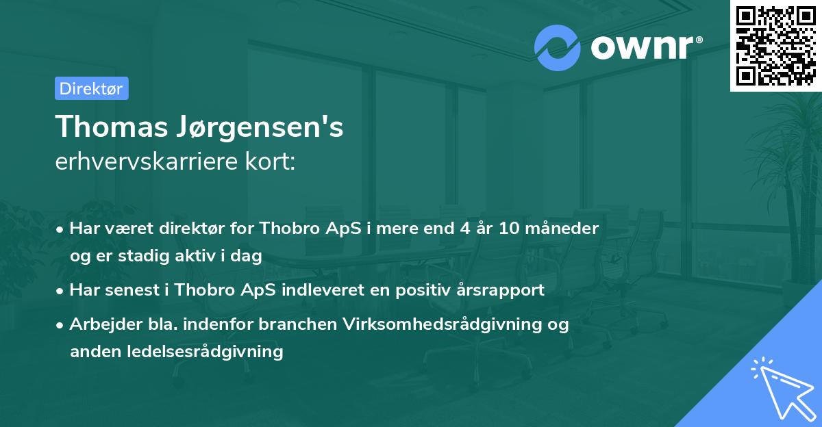 Thomas Jørgensen's erhvervskarriere kort