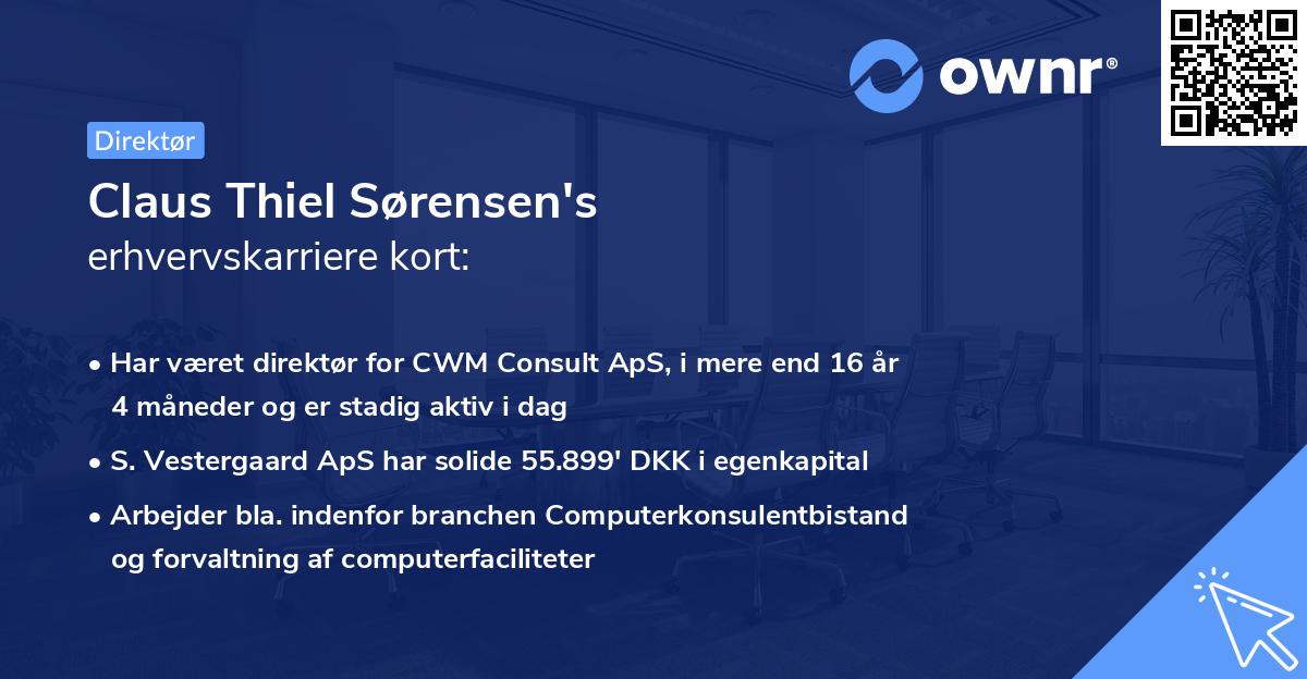 Claus Thiel Sørensen's erhvervskarriere kort