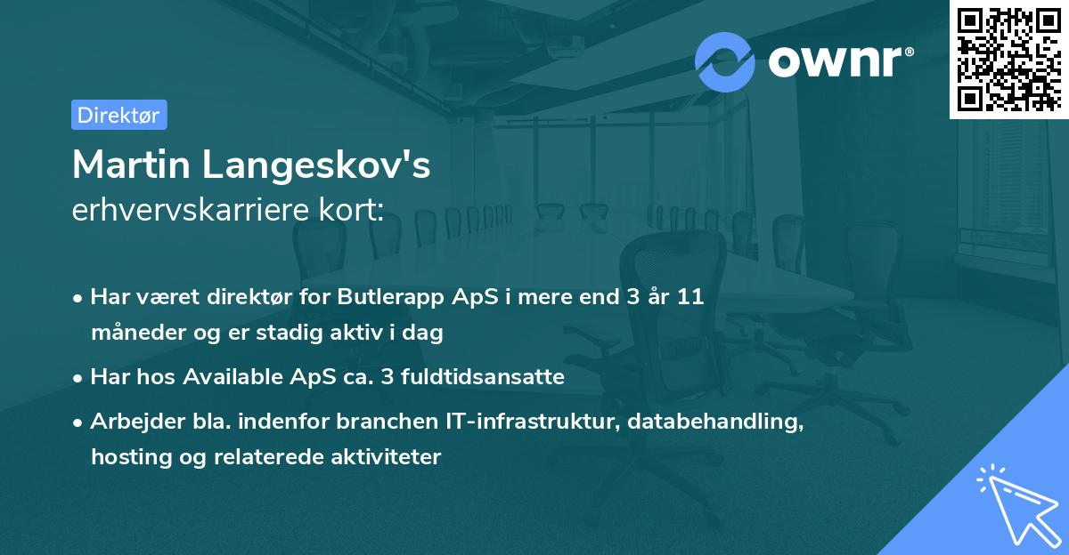 Martin Langeskov's erhvervskarriere kort