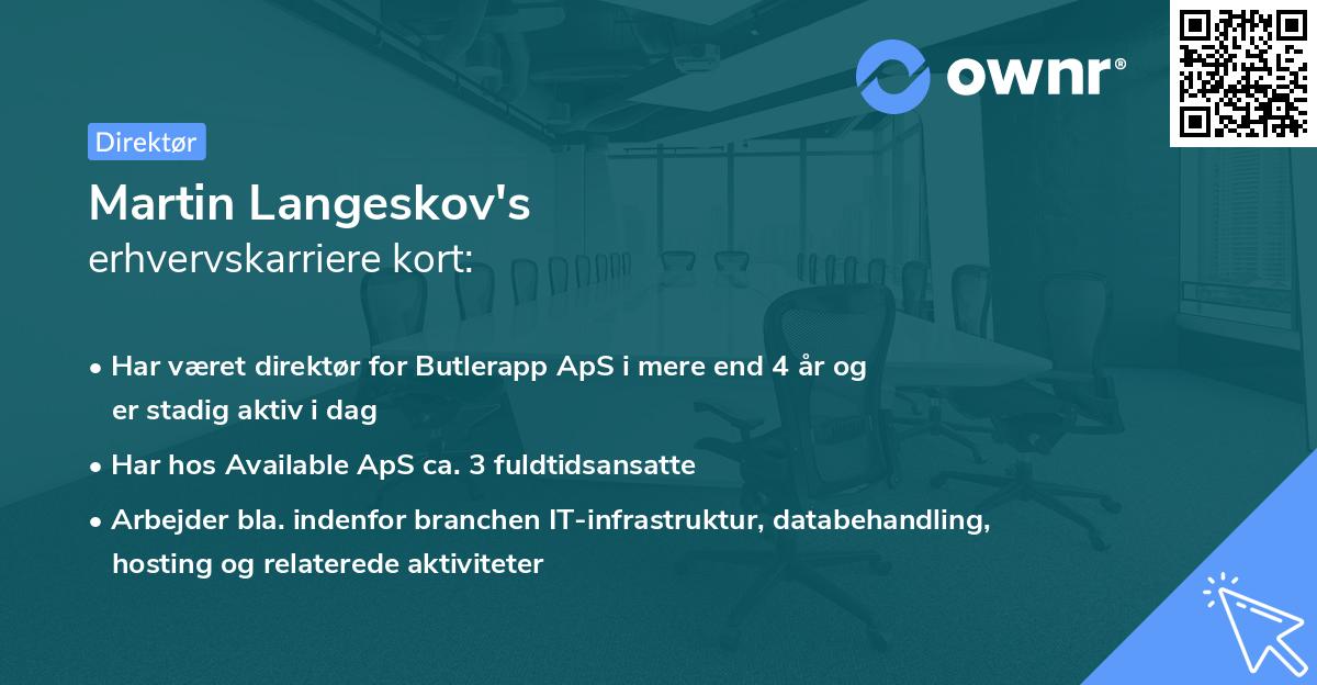 Martin Langeskov's erhvervskarriere kort