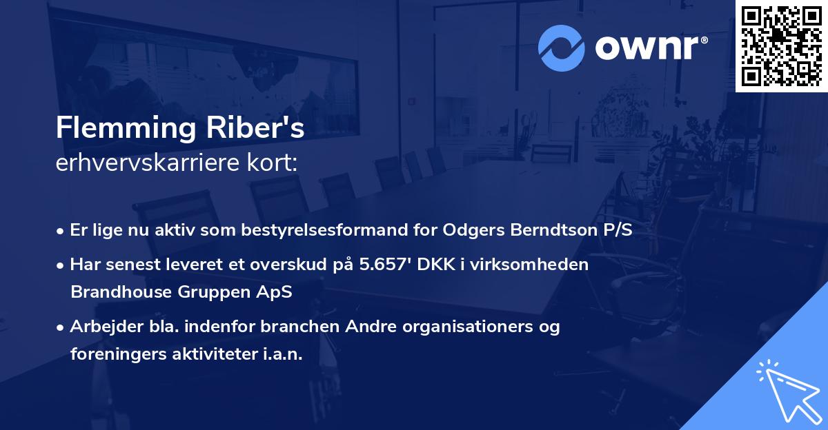 Flemming Riber's erhvervskarriere kort