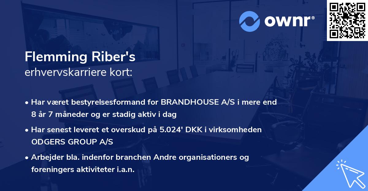 Flemming Riber's erhvervskarriere kort