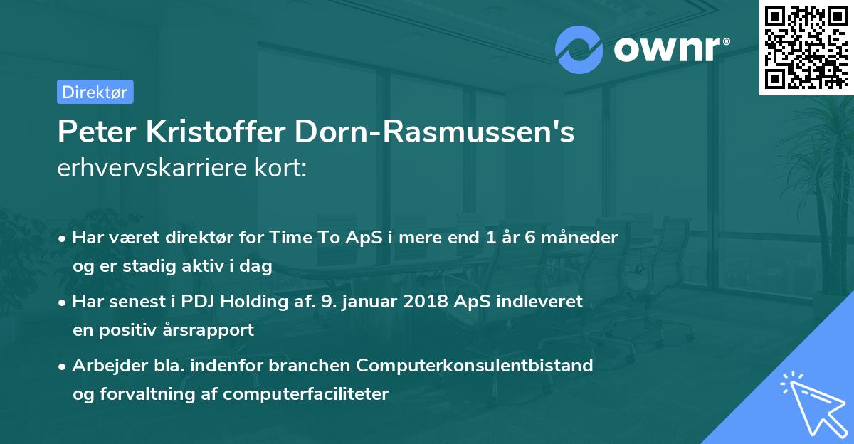 Peter Kristoffer Dorn-Rasmussen's erhvervskarriere kort