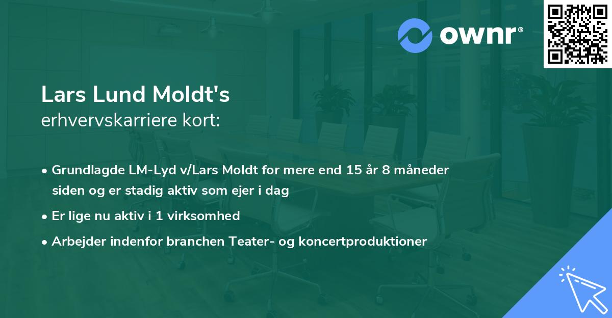 Lars Lund Moldt's erhvervskarriere kort