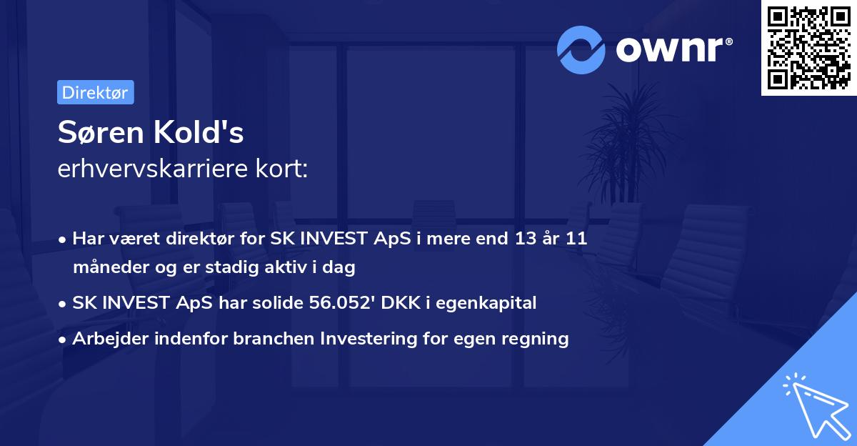 Søren Kold's erhvervskarriere kort