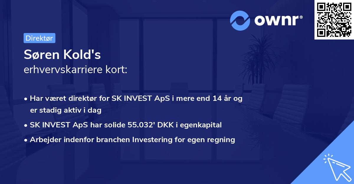 Søren Kold's erhvervskarriere kort
