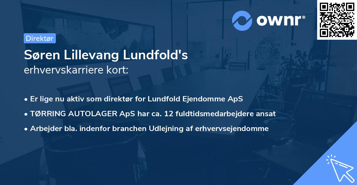 Søren Lillevang Lundfold's erhvervskarriere kort