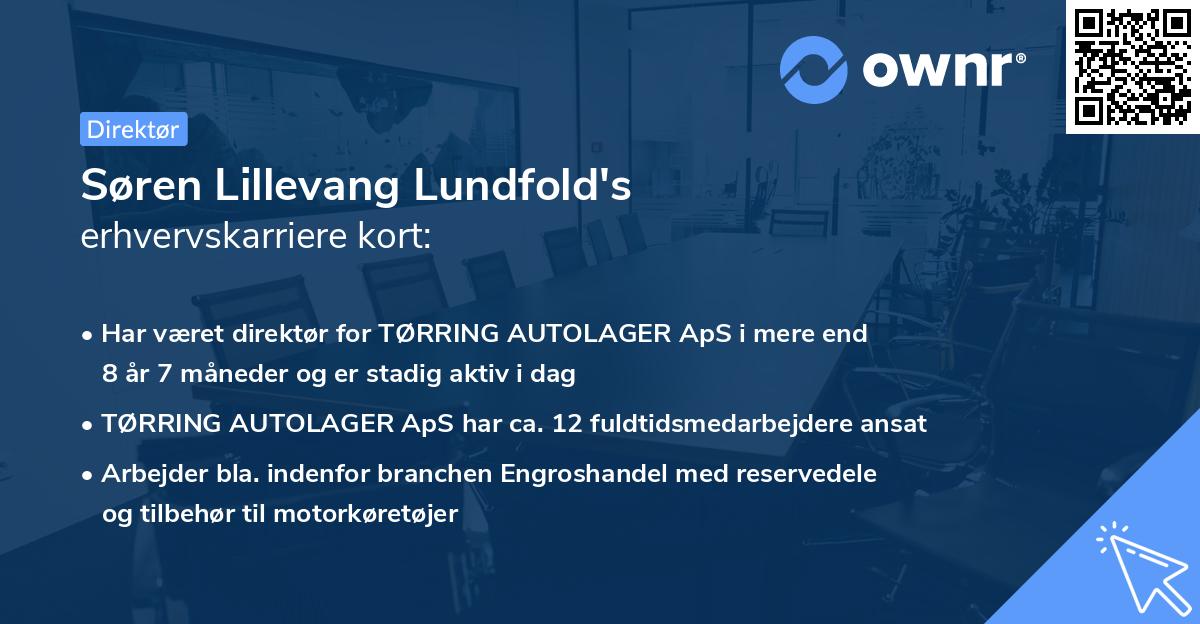 Søren Lillevang Lundfold's erhvervskarriere kort