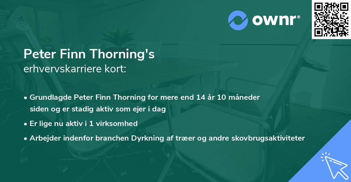 Peter Finn Thorning's erhvervskarriere kort