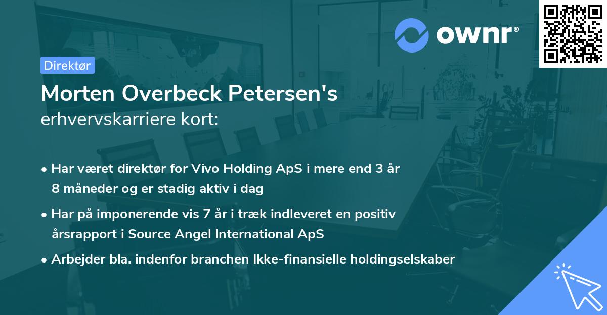 Morten Overbeck Petersen's erhvervskarriere kort