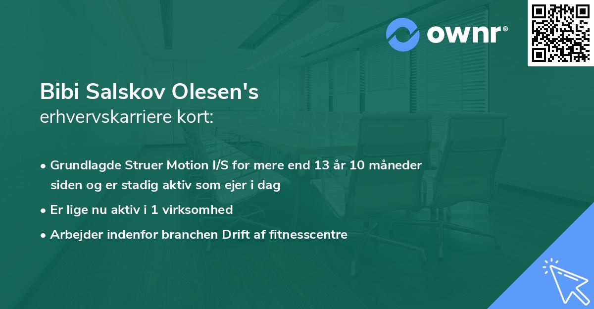 Bibi Salskov Olesen's erhvervskarriere kort