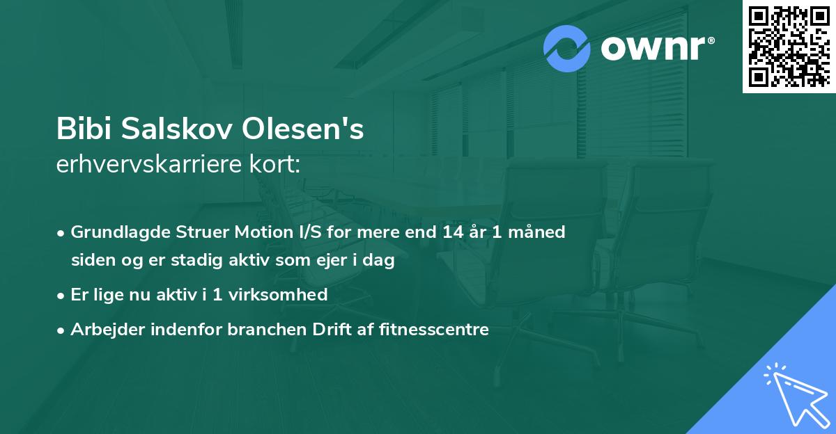 Bibi Salskov Olesen's erhvervskarriere kort