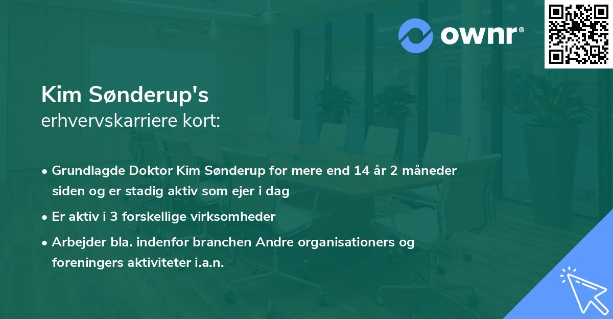 Kim Sønderup's erhvervskarriere kort