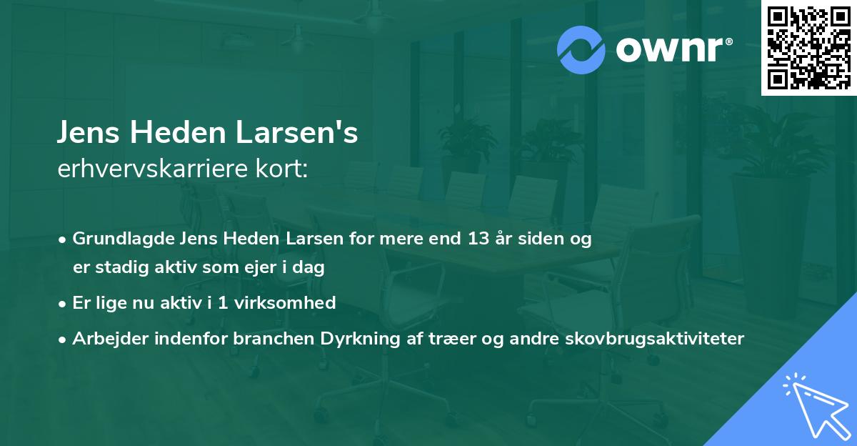 Jens Heden Larsen's erhvervskarriere kort