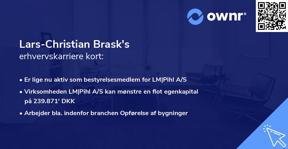Lars-Christian Brask's erhvervskarriere kort