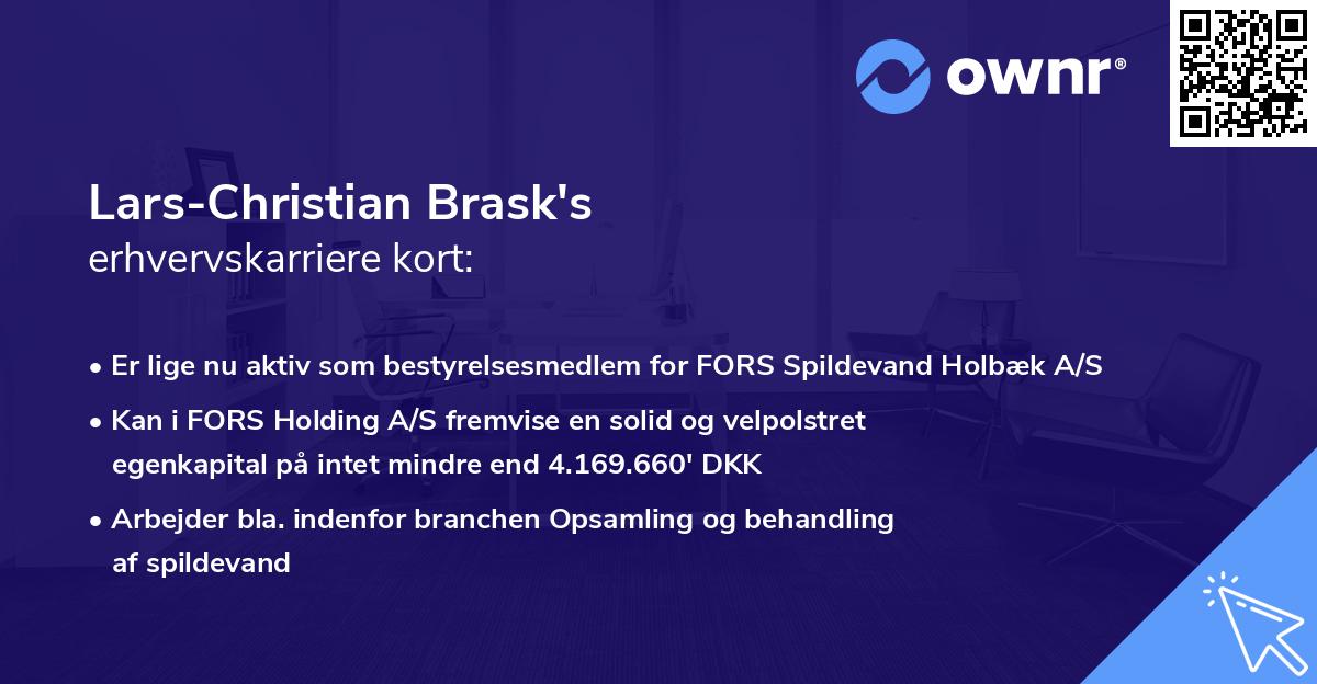 Lars-Christian Brask's erhvervskarriere kort