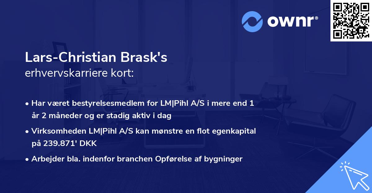Lars-Christian Brask's erhvervskarriere kort