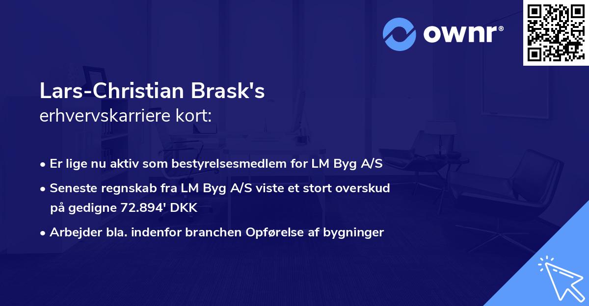 Lars-Christian Brask's erhvervskarriere kort