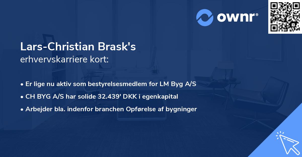 Lars-Christian Brask's erhvervskarriere kort