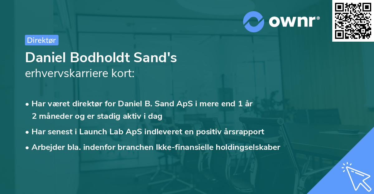 Daniel Bodholdt Sand's erhvervskarriere kort