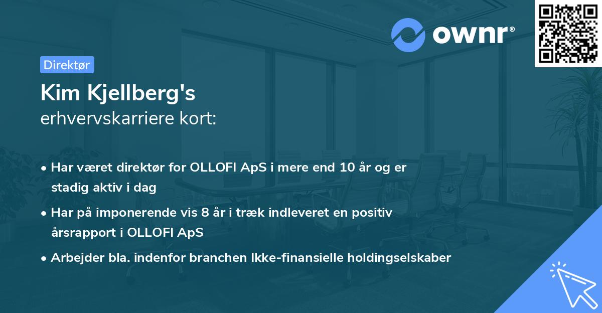Kim Kjellberg's erhvervskarriere kort