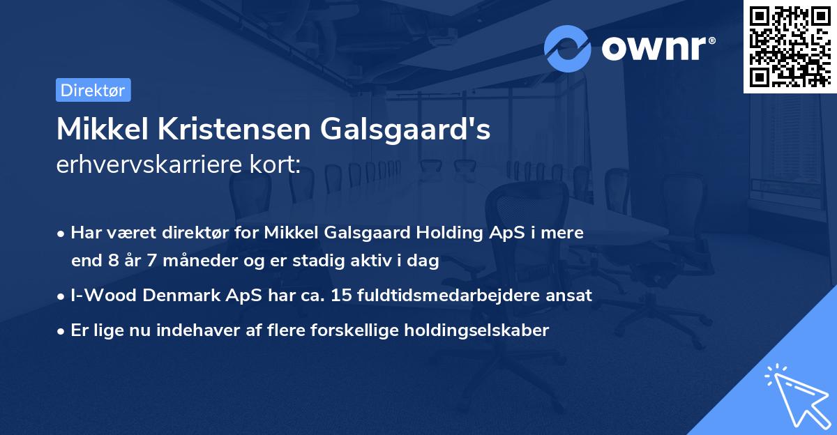 Mikkel Kristensen Galsgaard's erhvervskarriere kort