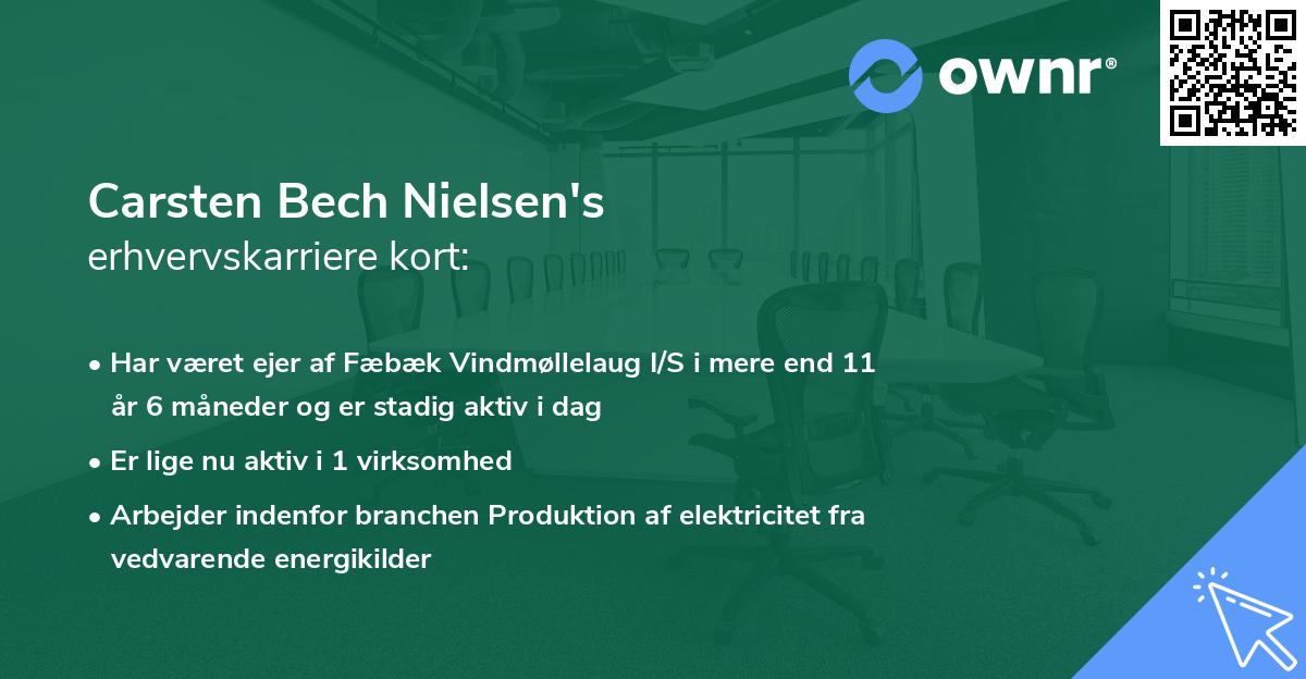 Carsten Bech Nielsen's erhvervskarriere kort
