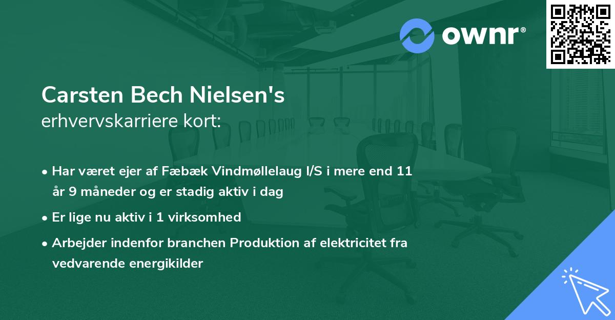 Carsten Bech Nielsen's erhvervskarriere kort